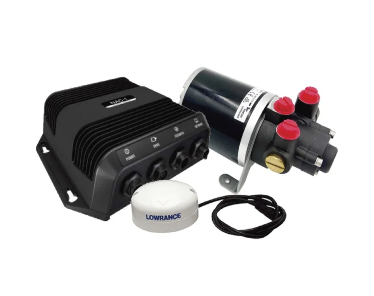 AUTOPILOTA LOWRANCE NAC-1 KIT COMPLETO CON POMP-1 MKII SENSORE ROTTA E GPS POINT-1