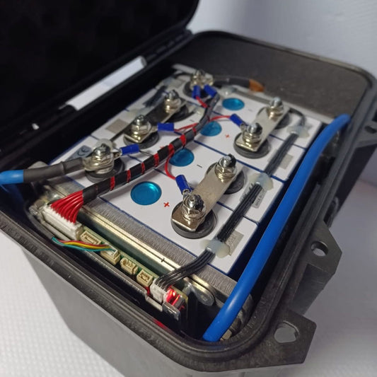 Batteria in valigia al litio lifepo4 12v 100ah full optional